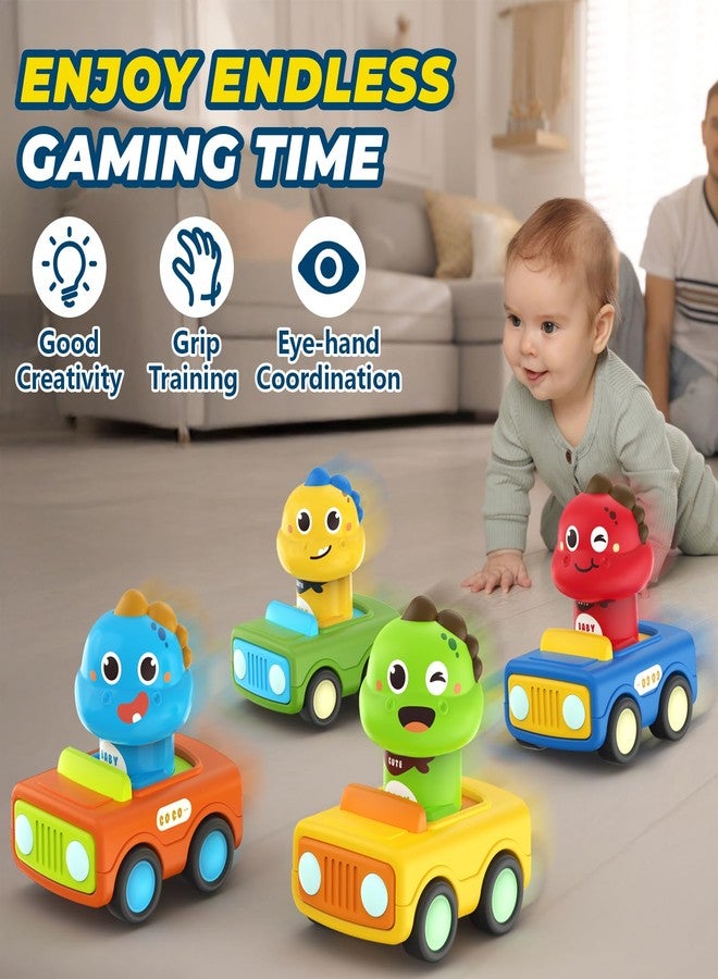 MOONTOY Car Toys for 1+ Year Old First Birthday Gifts for Boys,Press and Go Car Toys Baby Animal Racing Cars for Toddlers 1-3,Push Go Friction Car Toys Toys 12-18 Months Toddler Toys for One Year Old - Image 2